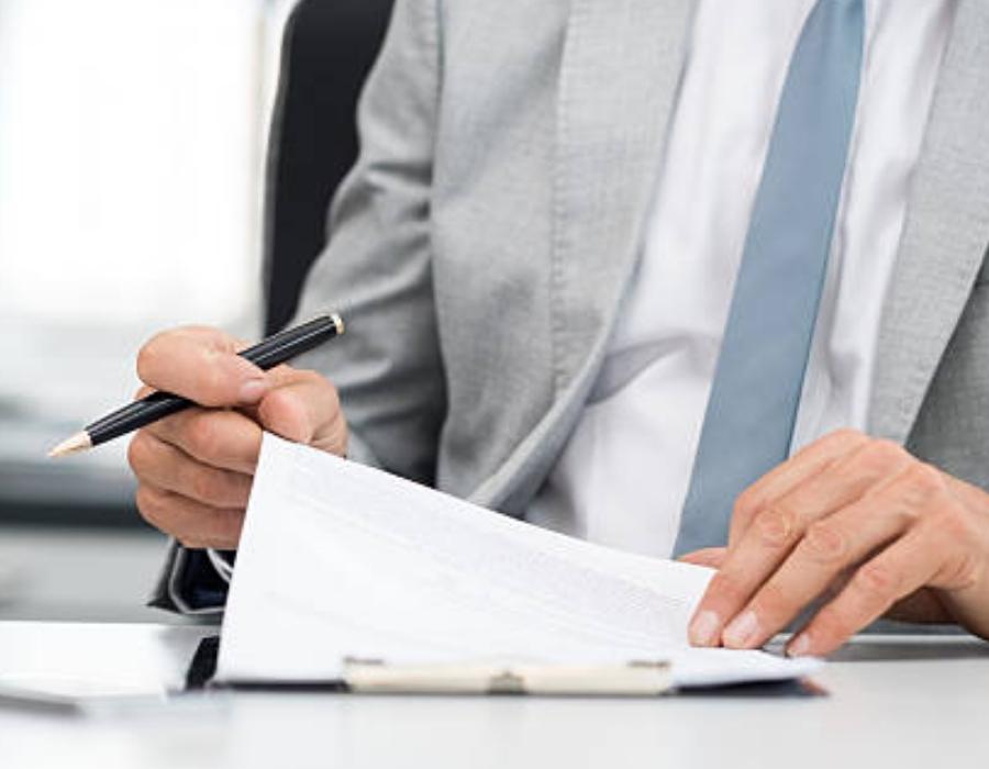 timeshare lawyer reviewing a contract 