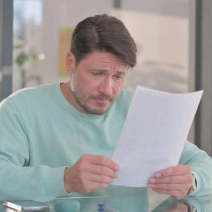 man reviewing a timeshare contract